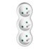 ORNO Razdjelnik snowman 3 x 2P+Z, gornji utikač, bijeli