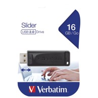 VERBATIM USB Memorija 2.0 Store'n'Go Slider, 16 GB, crni