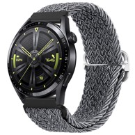 B-STRAP Braid Nylon remen za Samsung Galaxy Watch 3 41mm, gray black