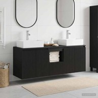 Set kupaonskih ormarića 3 kom 49,5 x 41 x 62,5 cm, crni
