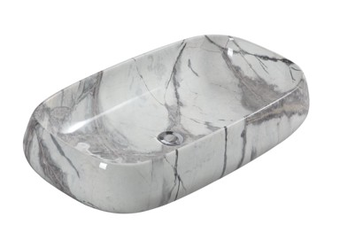 S6 STEKLARSTVO ŠEST Umivaonik S6SI1 71,5x41x14,5 cm, sivi mramor