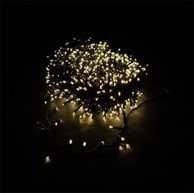 LED lampice compact, 1000 LED, 22 m, topla bijela, adapter, IP44, treperenje