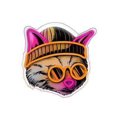 NEON ART Svjetiljka, LED, CAT DREAMER, FLA04 Forever Light, višebojni