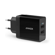 ANKER Punjač, 24W, 2-USB, crni