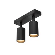 GREEN TECH Stropna svjetiljka 2xGU10, crna