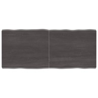 Stolna ploča tamnosiva 140x60x6 cm obrađena masivna hrastovina