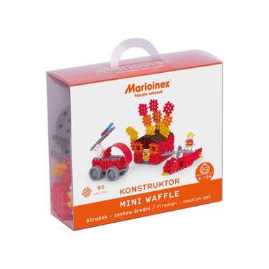 MARIOINEX Set Waffle kockica, vatrogasac, 90 kom