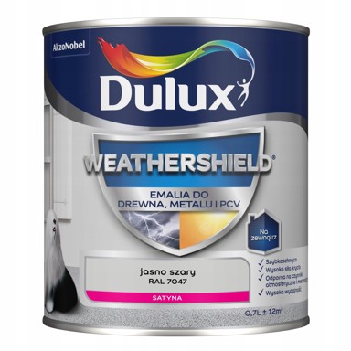 DULUX Akrilni emajl Weathershield za metal i drvo, svijetlosiva, RAL 7047, 0,7 l