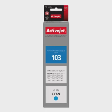 ACTIVEJET Tinta AE-103C, zamjena za Epson 103 C13T00S24A, supreme, 70 ml, cijan