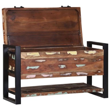 Skladišna kutija, 80x35x45 cm, višebojna, masivno drvo