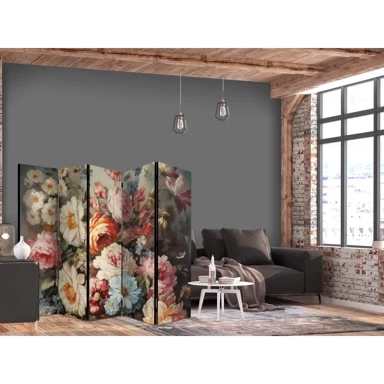 Paravan Miris prirode, Prekrasno vrtno cvijeće u pastelnim bojama, 225 x 172 cm
