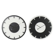 DKD HOME DECOR Zidni sat, 50 x 3,5 x 50 cm, crni, bijeli