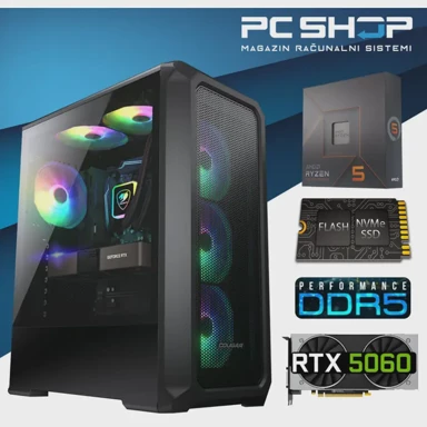 MAGAZINRS Stolno računalo Gamer / AMD Ryzen 5 7600X, 16GB, 1TB SSD, NVIDIA RTX 5060, bez OS-a