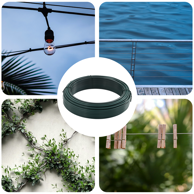 Žica za vezivanje ograde, 25 m, čelik prekriven pvc-om, zelena