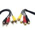 CABLETECH Cinch kabel 4x muški / 4x ženski 1,5 m
