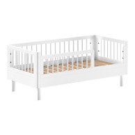 VIPACK Bijeli dječji krevet od masivne bukve 70x140 cm Forrest