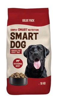 SMART DOG Adult potpuna hrana za odrasle pse govedina 10 kg