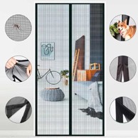 NETSCROLL Magnetna mreža za vrata, crna