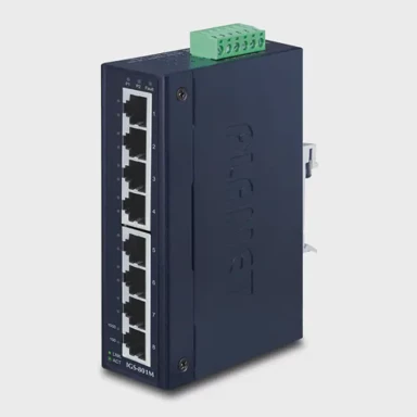 PLANET Switch IGS-801M, upravljani L2/L4, 8x RJ45 10/100/1000, terminal blok, 1U, plavi