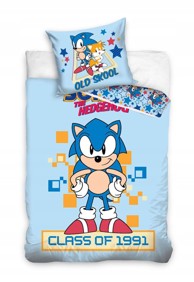 CARBOTEX Dječja pamučna posteljina Sonic 140 x 200 i 70 x 90 cm, plava
