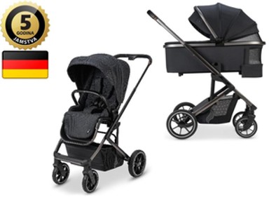 OSANN Dječja kolica Juntos 3 u 1 nosiljka + sjedalo, madrac crna