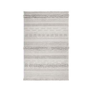 LORENA CANALS Svijetlo sivi/krem periv/ručno rađen pamučan tepih 140x200 cm Air Natural