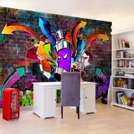 Foto tapeta Graffiti Colourful attack 400x280