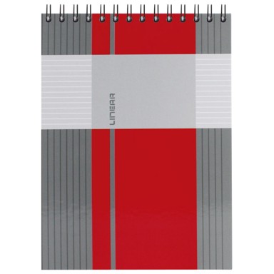 LINEAR MARKER Blok kolegij, A5, crte, 80 listova, spirala gore, mat lak, sorto