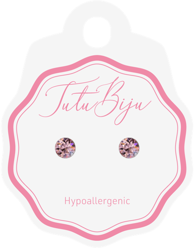 TUTU BIJU Naušnice Xirius 5.3 mm, light rose, TXI53C223