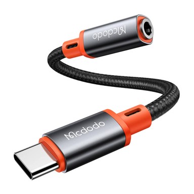 MCDODO Adapter USB-C na AUX 3.5mm CA-7561, DAC, 11 cm, crni