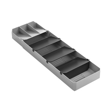 METALTEX Sivi plastičan organizator pribora 15 x 49 cm