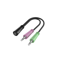 HAMA Audio kabel 0,15 m 3.5 mm TRS 2 x 3.5 mm, crni
