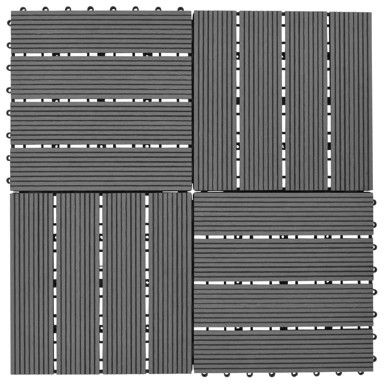 WPC pločice 30 x 30 cm 11 kom 1m2 Siva