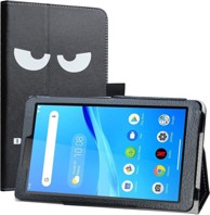 Futrola za tablet za Lenovo TAB M7 3. generacije od eko kože, s uzorkom, crna