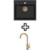 AQUASANITA Sudoper QUADRO SQQ100-W i VIDA PVD