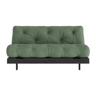 KARUP DESIGN Zelena sklopiva sofa 160 cm Roots Black Night, 160x105x85 cm