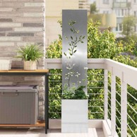 Dekorativna pregrada za vrt 32 x 140 cm nehrđajući čelik, srebrna