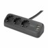 DIGITUS Stolni razdjelnik DA-70625 3x220V 2xUSB 1,5 m, crna