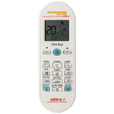 SUPERIOR Univerzalni daljinski upravljač za klima uređaje RC AirCo, 6000 kodova