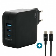 MOBILIS Punjač, 100W, 2xUSB-C, 1xUSB-A, GaN, crni