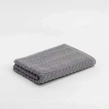 ZIG ZAG Ručnik, 30x50cm, sivi