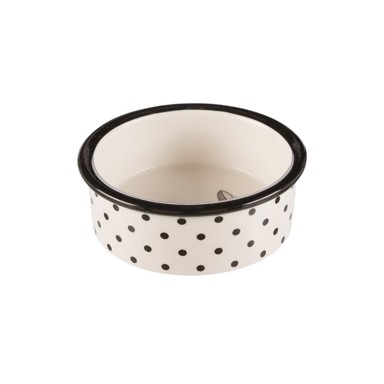 TRIXIE Posuda za mačke keramička 0,3 l/fi-12 cm bijela/crne točke