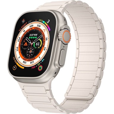 GS Silikonska narukvica za Apple Watch Series 1–11/SE/Ultra 1–3, 42/44/45/46/49 mm, bež