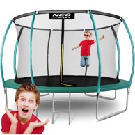NEO-SPORT Profilirani vrtni trampolin 374 cm (12 ft), unutarnja mreža, tirkizni