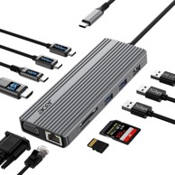 ACER Priključna stanica, 11 u 1, 4K HDMI, VGA, 2 x USB-C 10 Gbps, 2 x USB-A, PD 100 W, Ethernet, SD/TF