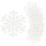 SPRINGOS Set božićnih ukrasa Snježna pahulja 6 cm, 8 komada, bijela  