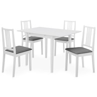 5-dijelni blagovaonski set od MDF-a bijeli