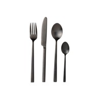 BITZ Set pribora za jelo 16 kom Bestik, od nehrđajućeg čelika, crni