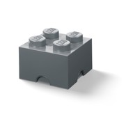 LEGO® Dječja kutija Square, tamno siva
