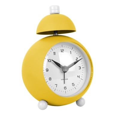 KARLSSON Budilica Chaplin ø 9 cm, prirodna